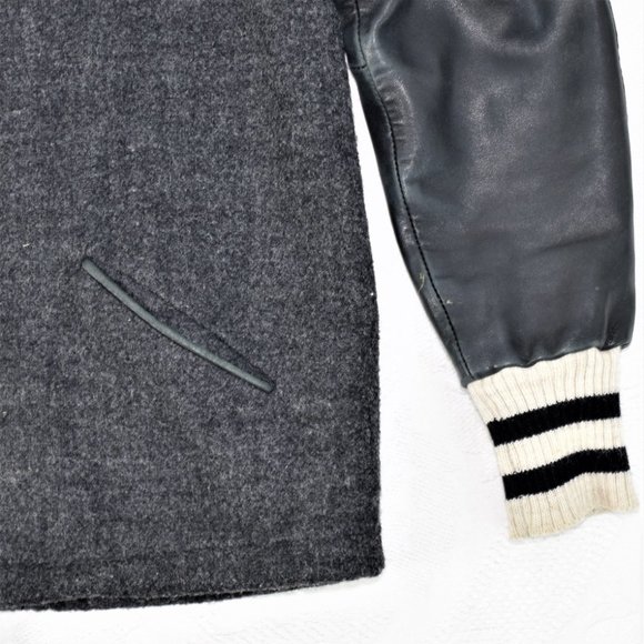 Isabel Marant Etoile Cypress Varsity Jacket Wool Leather Bomber Coat 36 M 6 - Picture 6 of 15